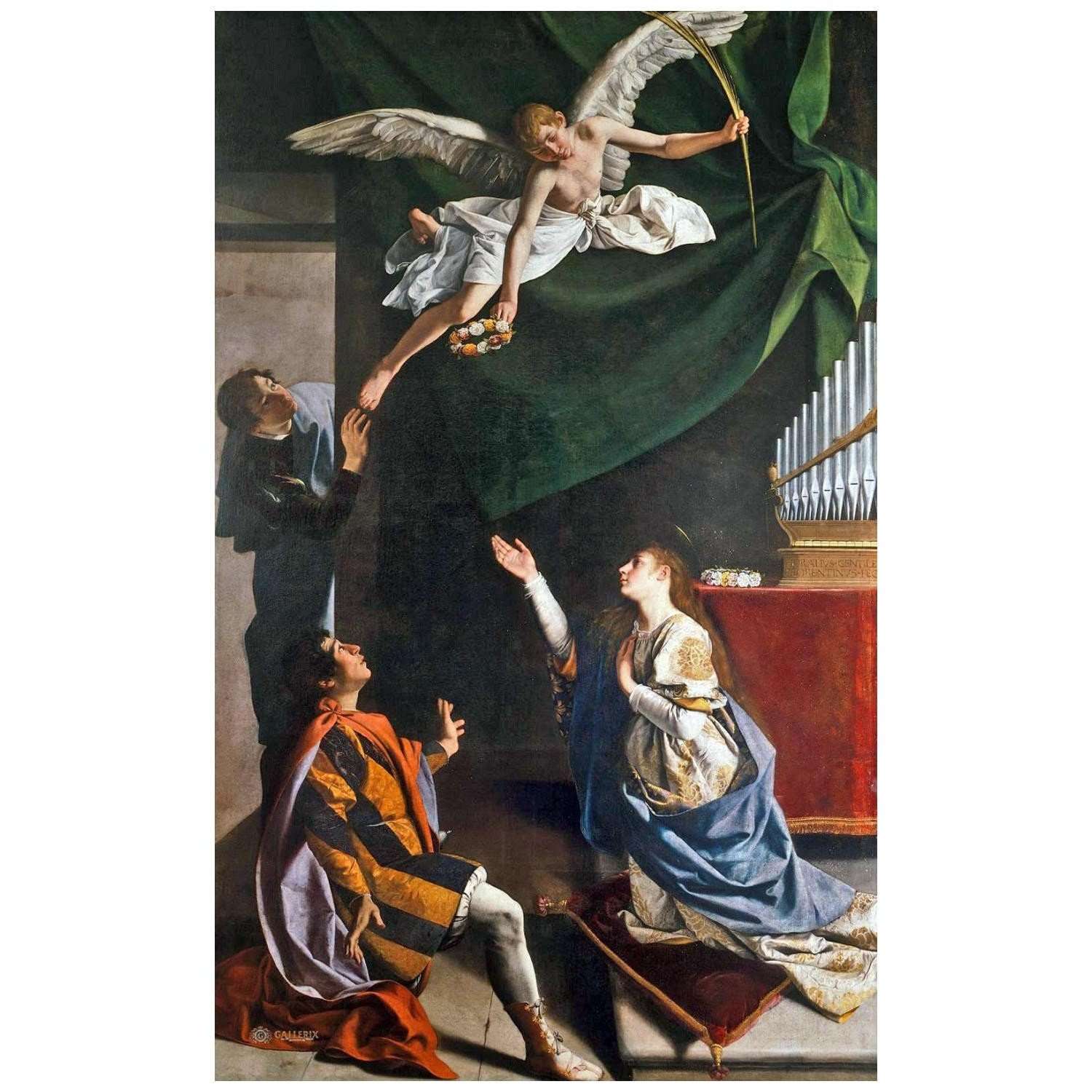  Orazio Gentileschi. Visione di Santa Cecilia. 1620. Pinacoteca di Brera Milano