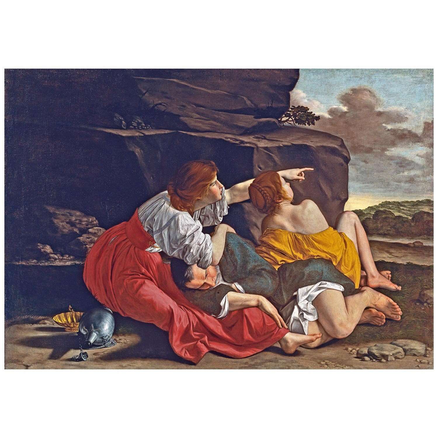  Orazio Gentileschi. Lot e le figlie. 1621. Museo Thyssen-Bornemisza
