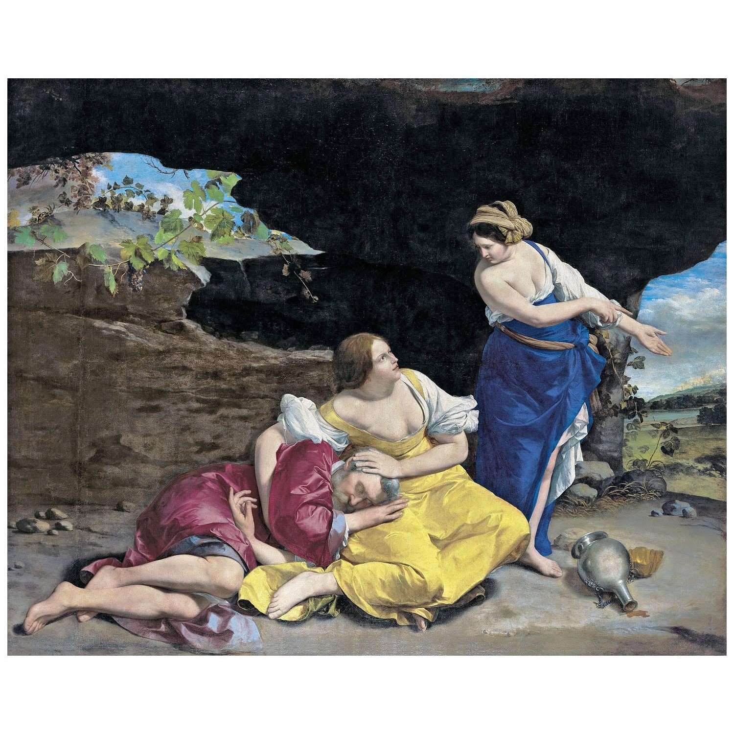  Orazio Gentileschi. Lot e le figlie. 1628. Museo de Bellas Artes de Bilbao