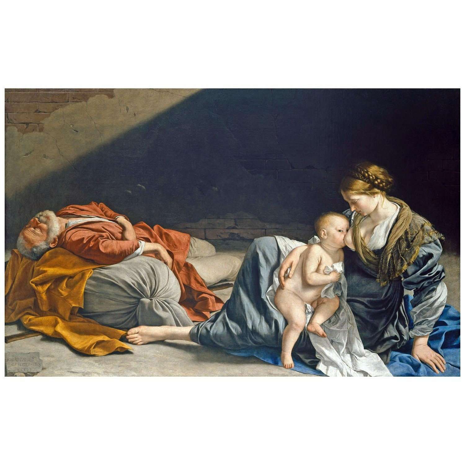  Orazio Gentileschi. Riposo sulla fuga in Egitto. 1628. Kunsthistorisches Museum Wien