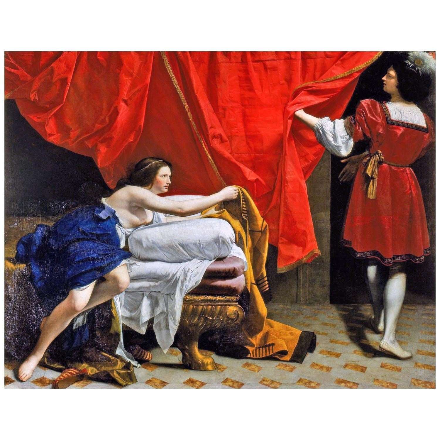  Orazio Gentileschi. Giuseppe e la moglie di Putifarre. 1630. Windsor Castle London