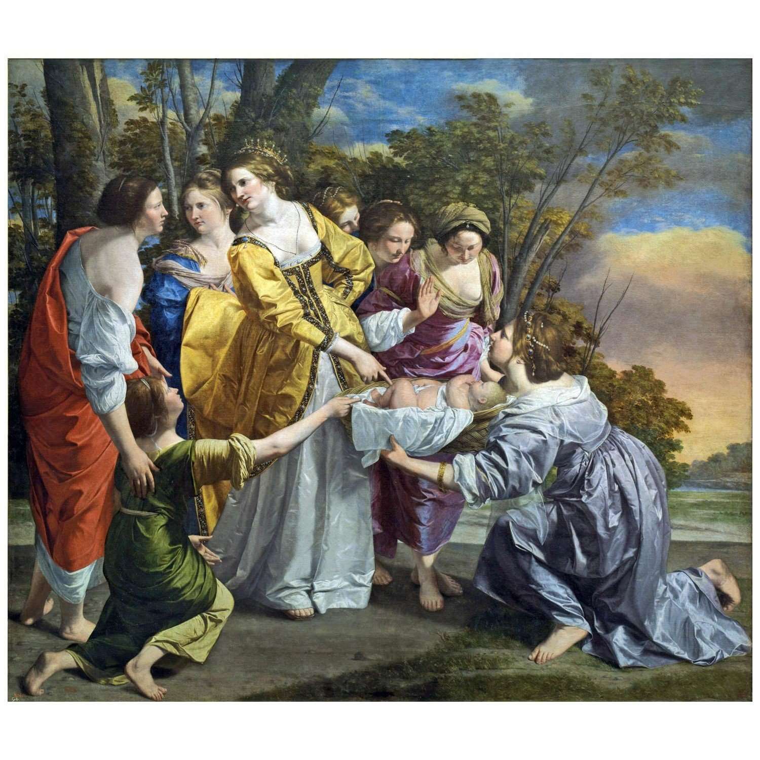  Orazio Gentileschi. Mos? salvato dalle acque. 1633. Museo del Prado