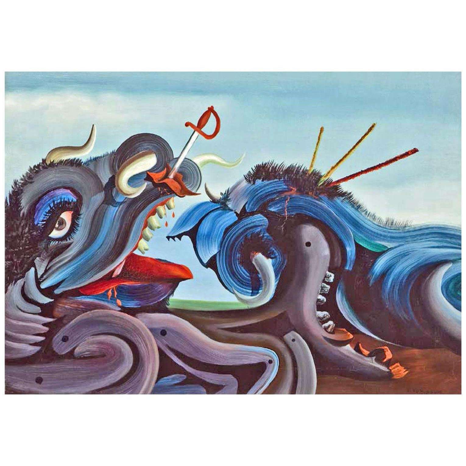  Oscar Dominguez. Le taureau blesse. 1939. IVAM, Valencia