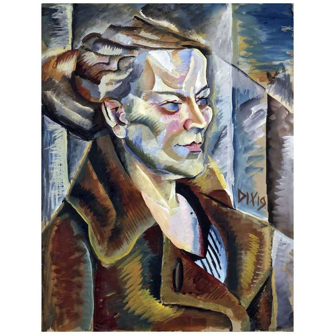  Otto Dix. Woman in Brown Jacket. 1919. Galerie Neue Meister Dresden