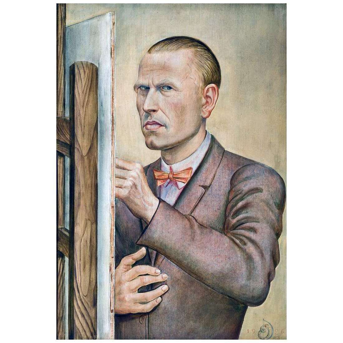  Otto Dix. Self-Portrait with Easel. 1926. Leopold-Hoesch-Museum, K?ln