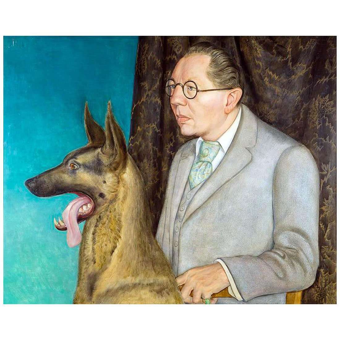  Otto Dix. Photographer Hugo Erfurth with Dog. 1926. Thyssen-Bornemisza Museum