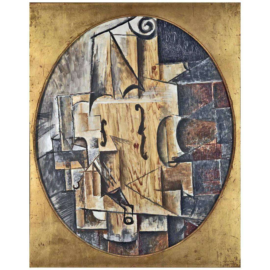  Pablo Picasso. Violin. 1912. Musee Pushkine, Moscou
