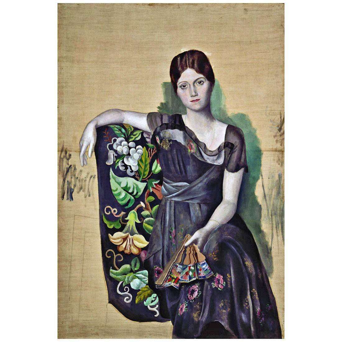  Pablo Picasso. Portrait dOlga dans un fauteuil. 1917. Musee Picasso, Paris