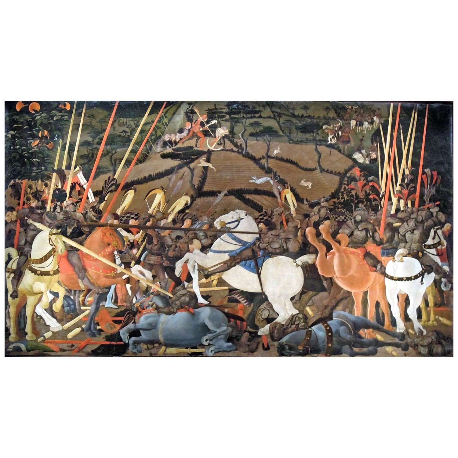   Paolo Uccello. Battaglia di San Romano. 1436. Galleria degli Uffizi