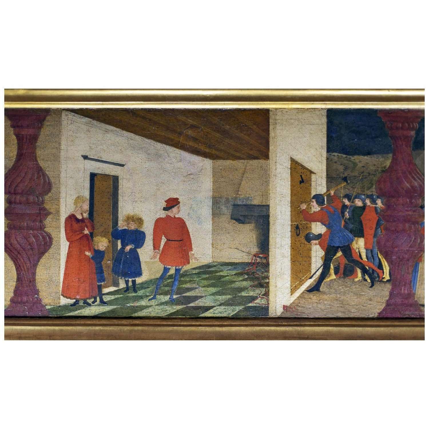  Paolo Uccello. Miracolo dell'Ostia profanata. 1465. Urbino, Palazzo Ducale