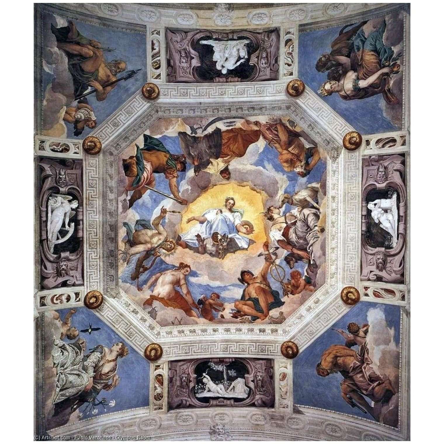  Paolo Veronese. La volta di Sala dell'Olimpo. 1560-1561. Villa Barbaro