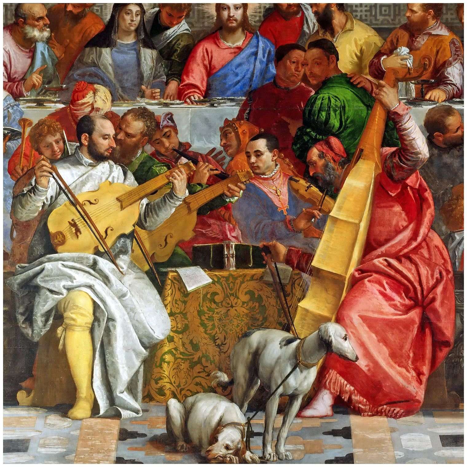  Veronese, Tintoretto, Tiziano. Frammento di Nozze di Cana. 1563