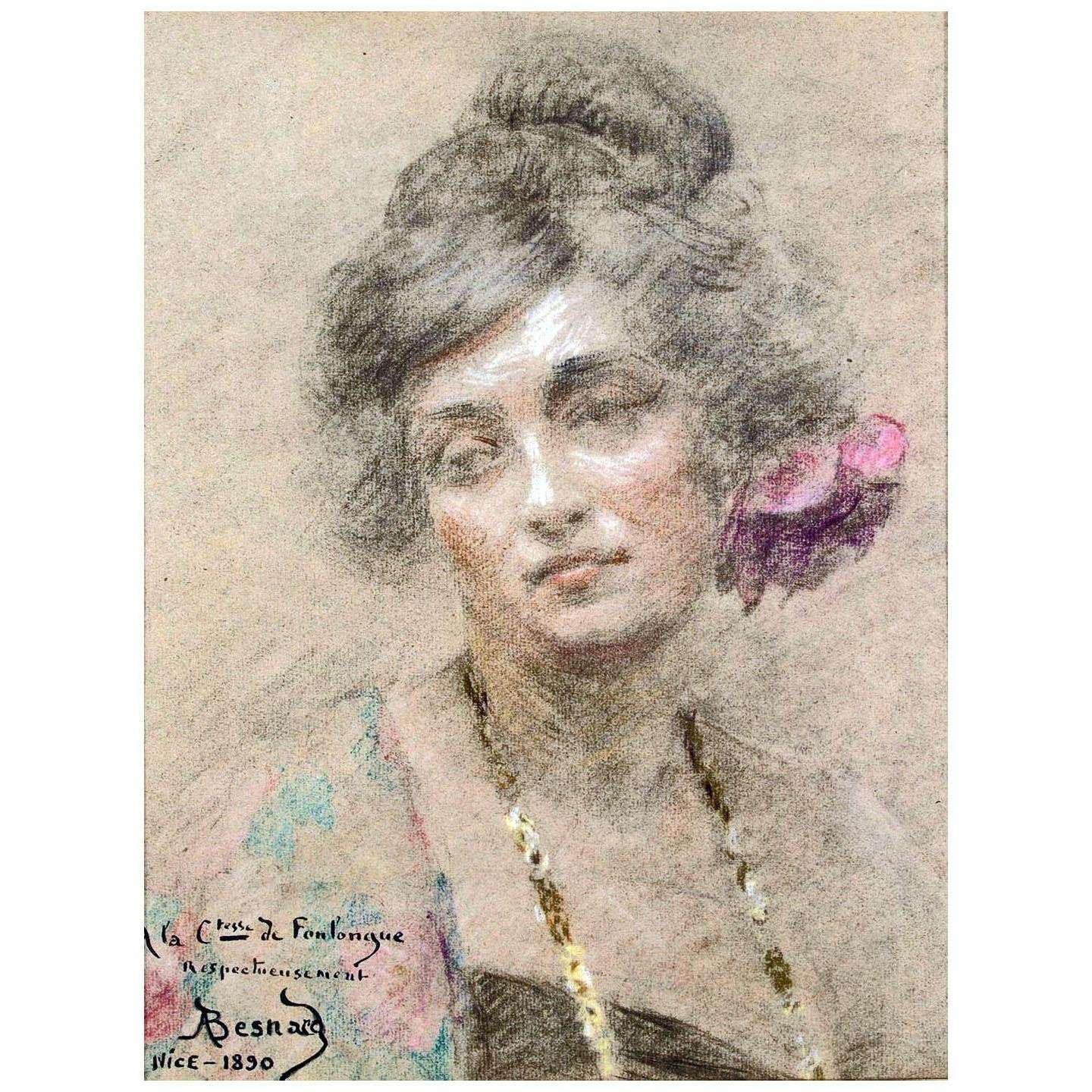   Albert Besnard. Portrait de femme. 1890. Musee de lErmitage