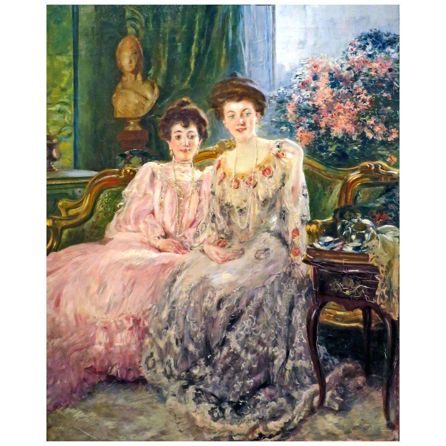   Albert Besnard. Portrait des soeurs Kharitonenko. 1903.Mus?e Pouchkine Moscou