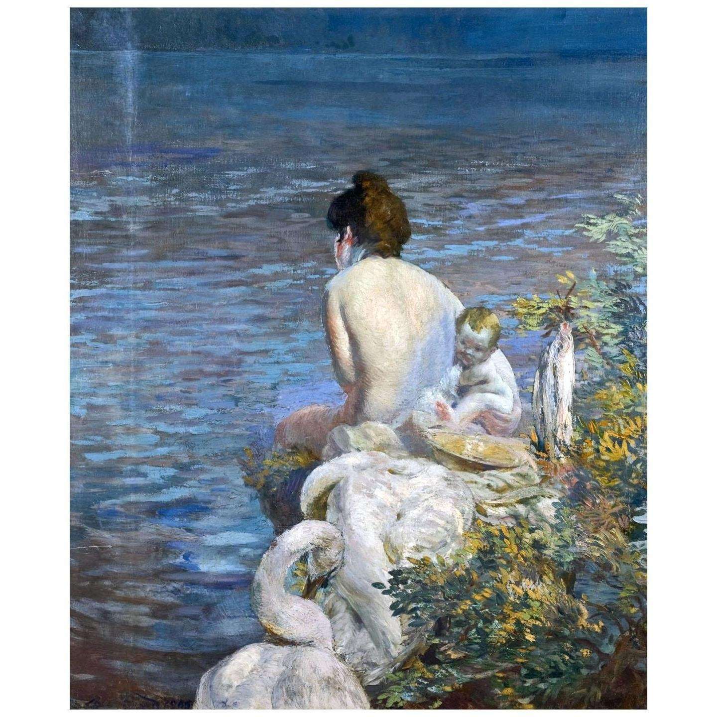   Albert Besnard. La baigneuse et de cygnes. 1905. Private collection