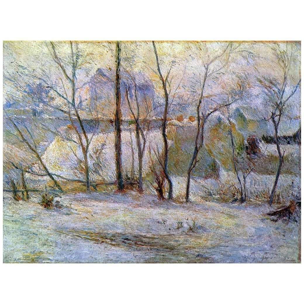  Paul Gauguin. Jardin sous la neige. 1879. Budapest Museum of Fine Arts