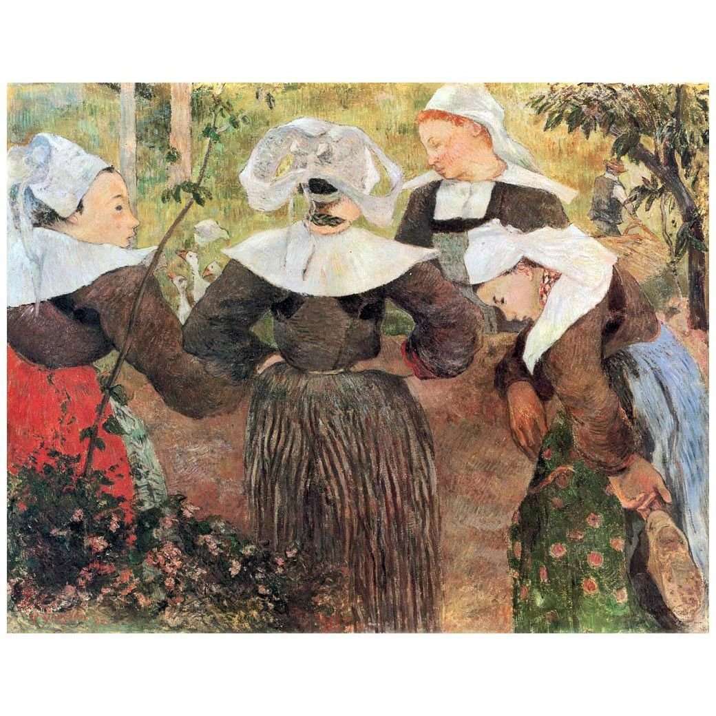 Paul Gauguin. Bretonnes causant. 1886. Neue Pinakothek. Munich