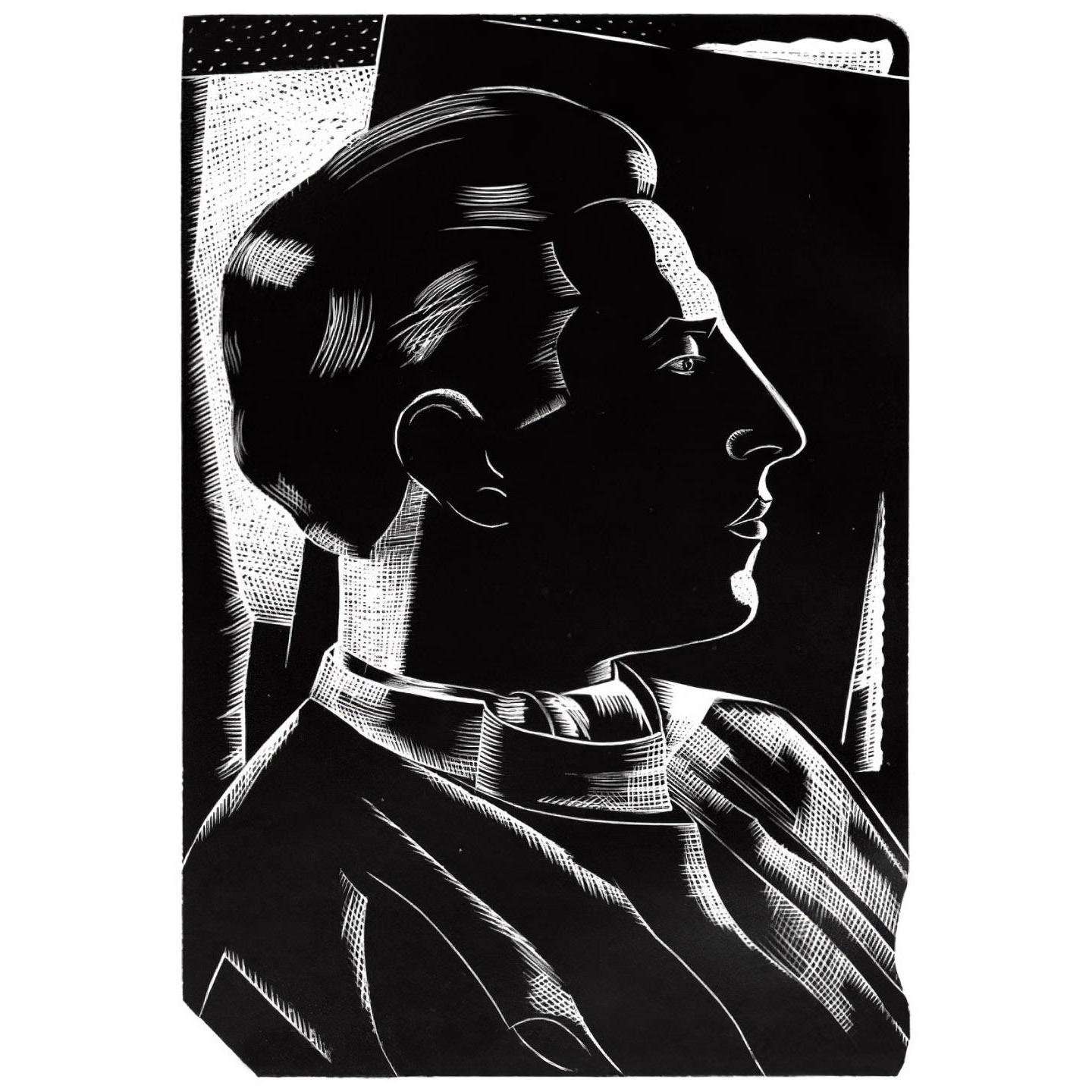  Paul Nash. Woodcut Self-portrait. 1923