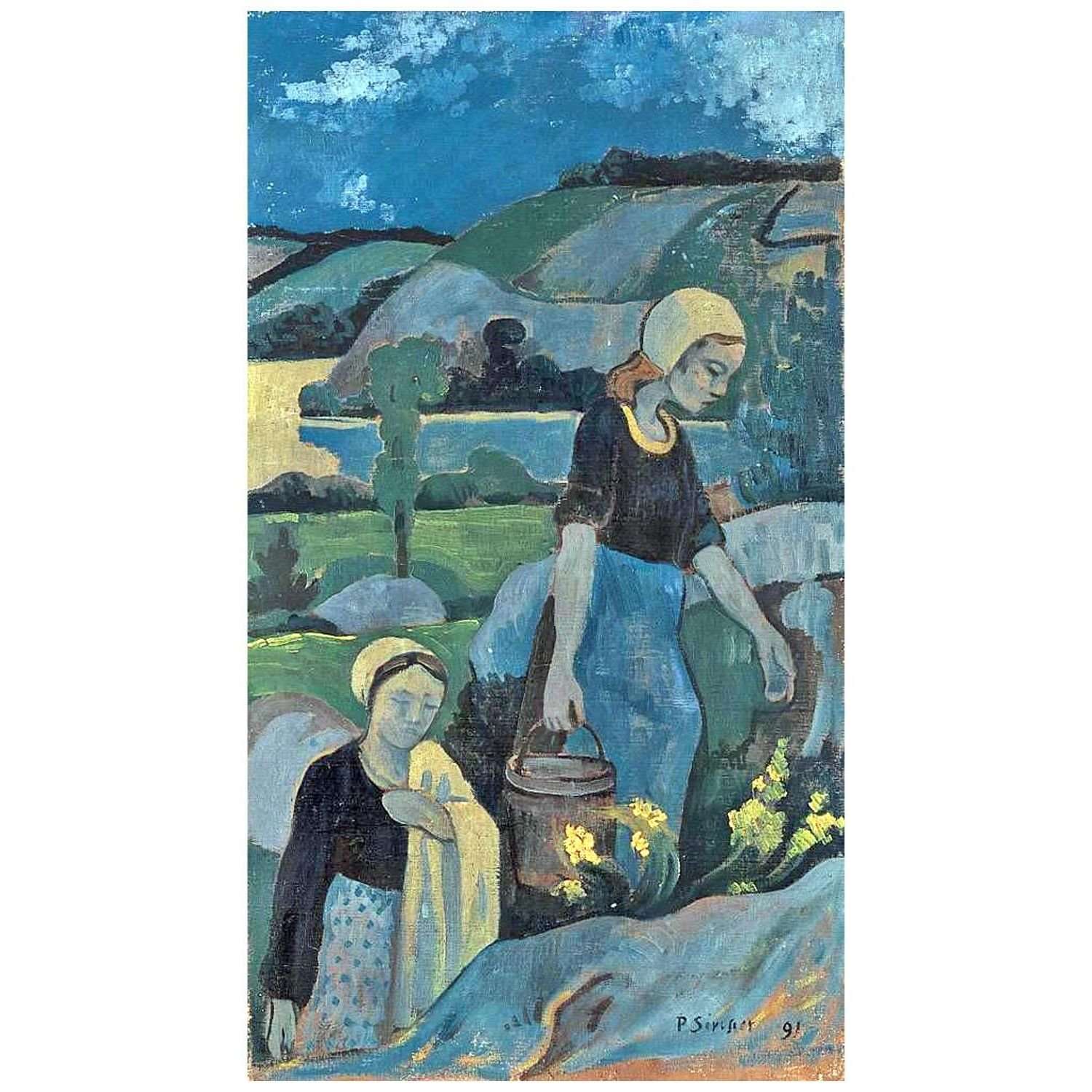  Paul Serusier. Les Blanchisseuses. 1891. Neue Pinakothek Munchen