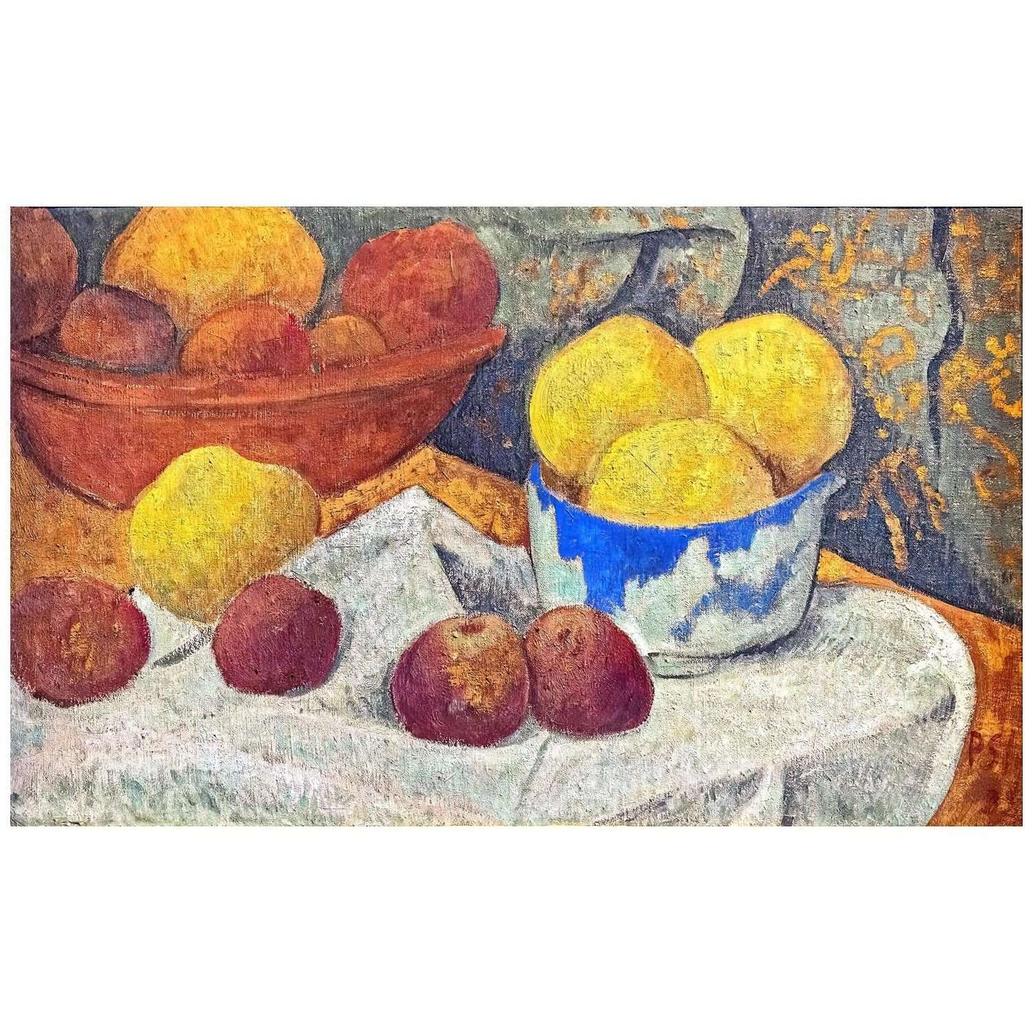  Paul Serusier. Pommes et ?cuelle bleu. 1922. Musee Toulouse-Lautrec, Albi