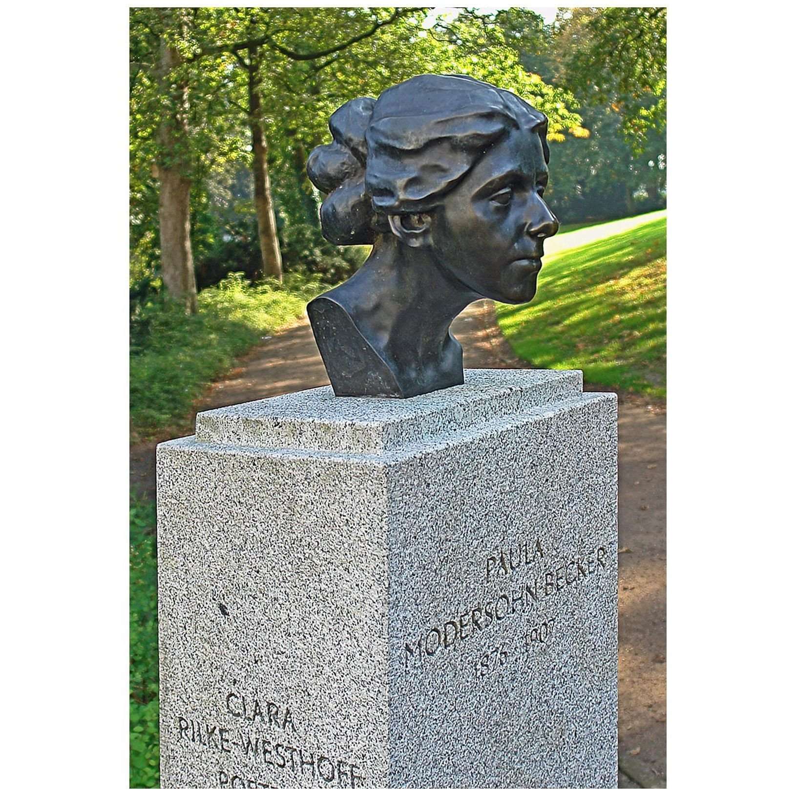  -Clara Westhoff-Rilke. Denkmal Paula Modersohn-Becker. 1899. Bremen Wallanlagen Garten