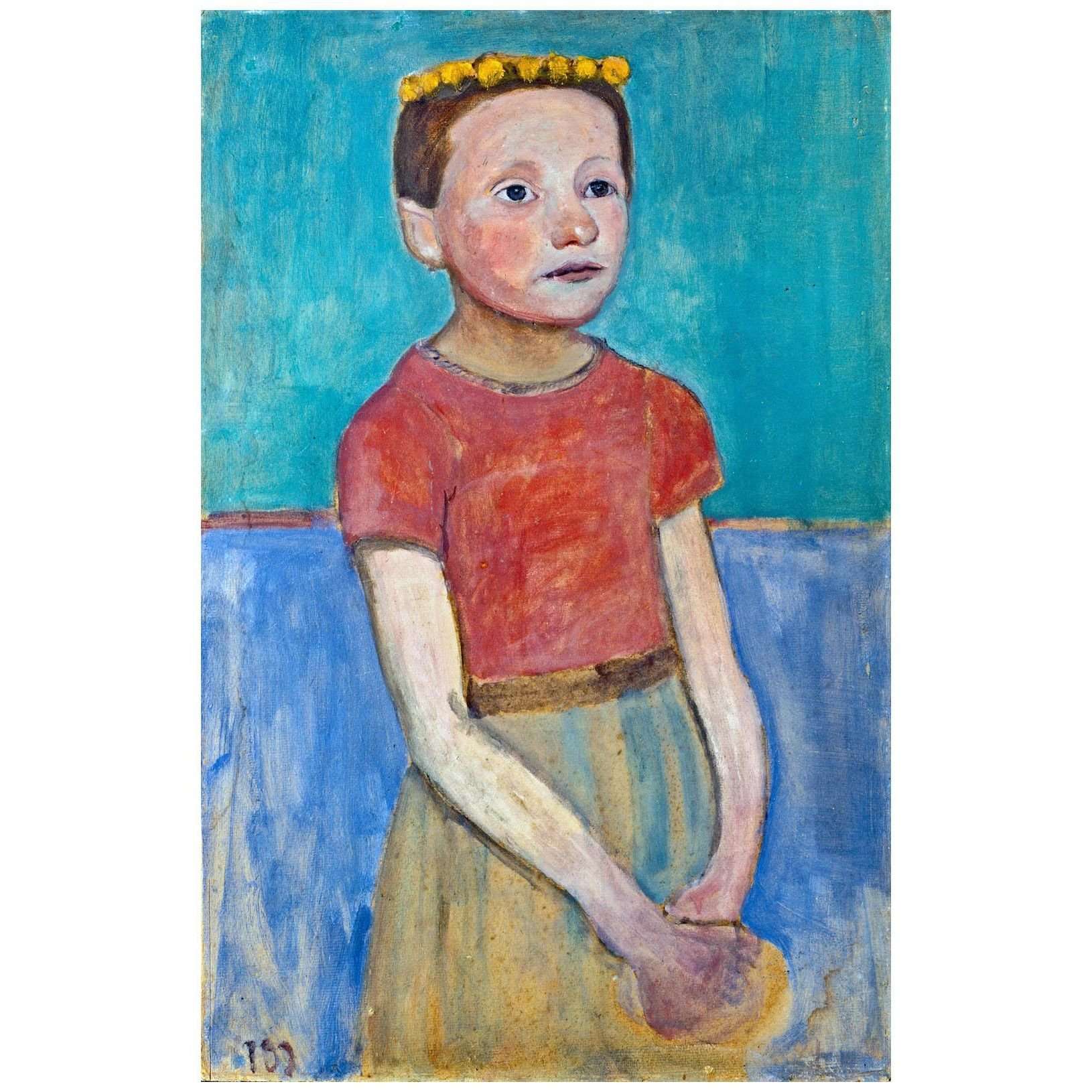  -Paula Modersohn-Becker. Halbfigur eines M?dchens. 1902. Landesmuseum Hannover