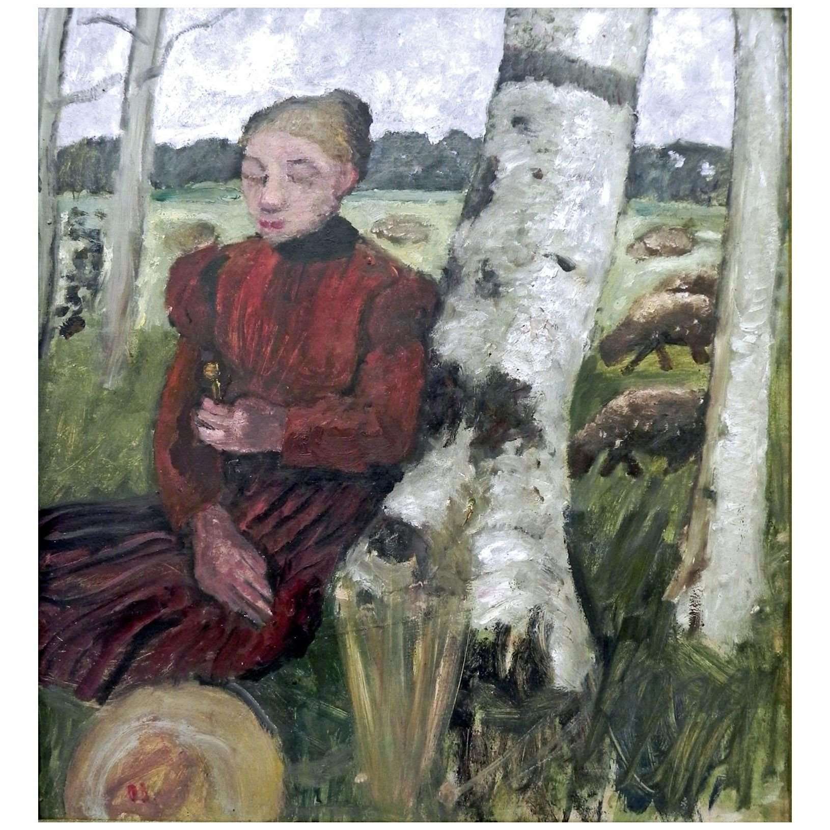  -Paula Modersohn-Becker. M?dchen mit Schafherde. 1903 Landesmuseum Hannover