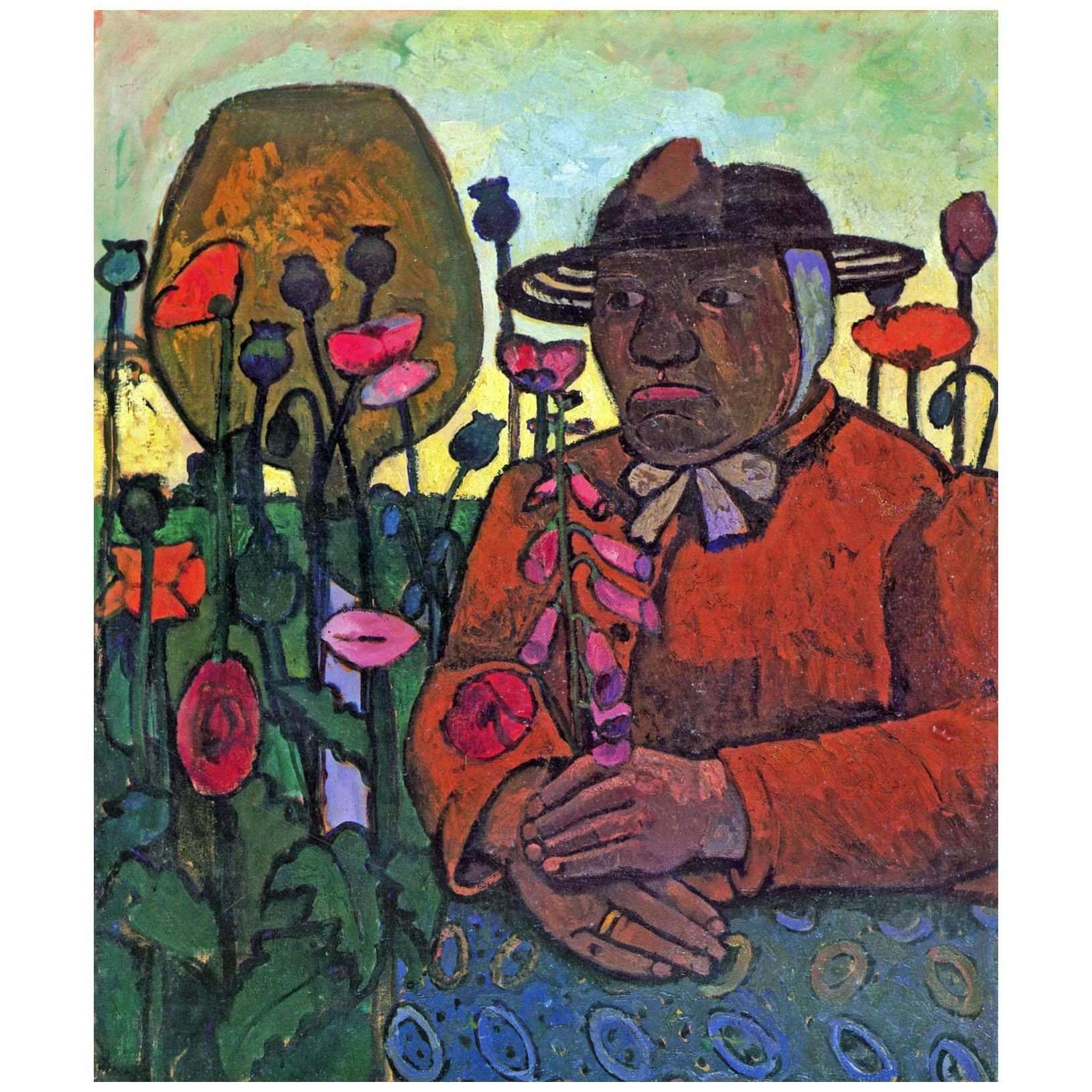  -Paula Modersohn-Becker. Frau mit Mohnblumen. 1907. Modersohn-Becker Museum Bremen