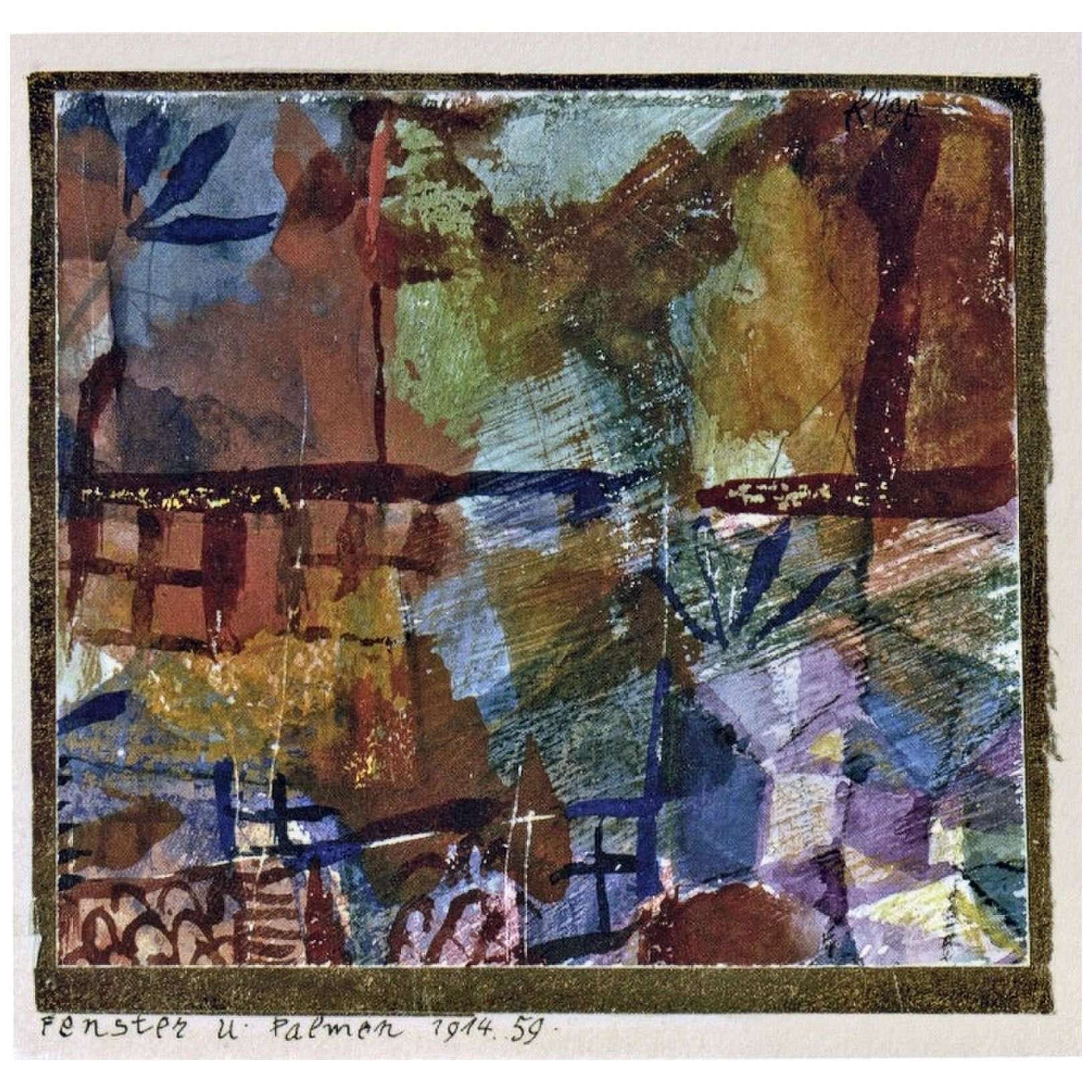  Paul Klee. Fenster und Palmen. 1914. Kunsthays Zurich