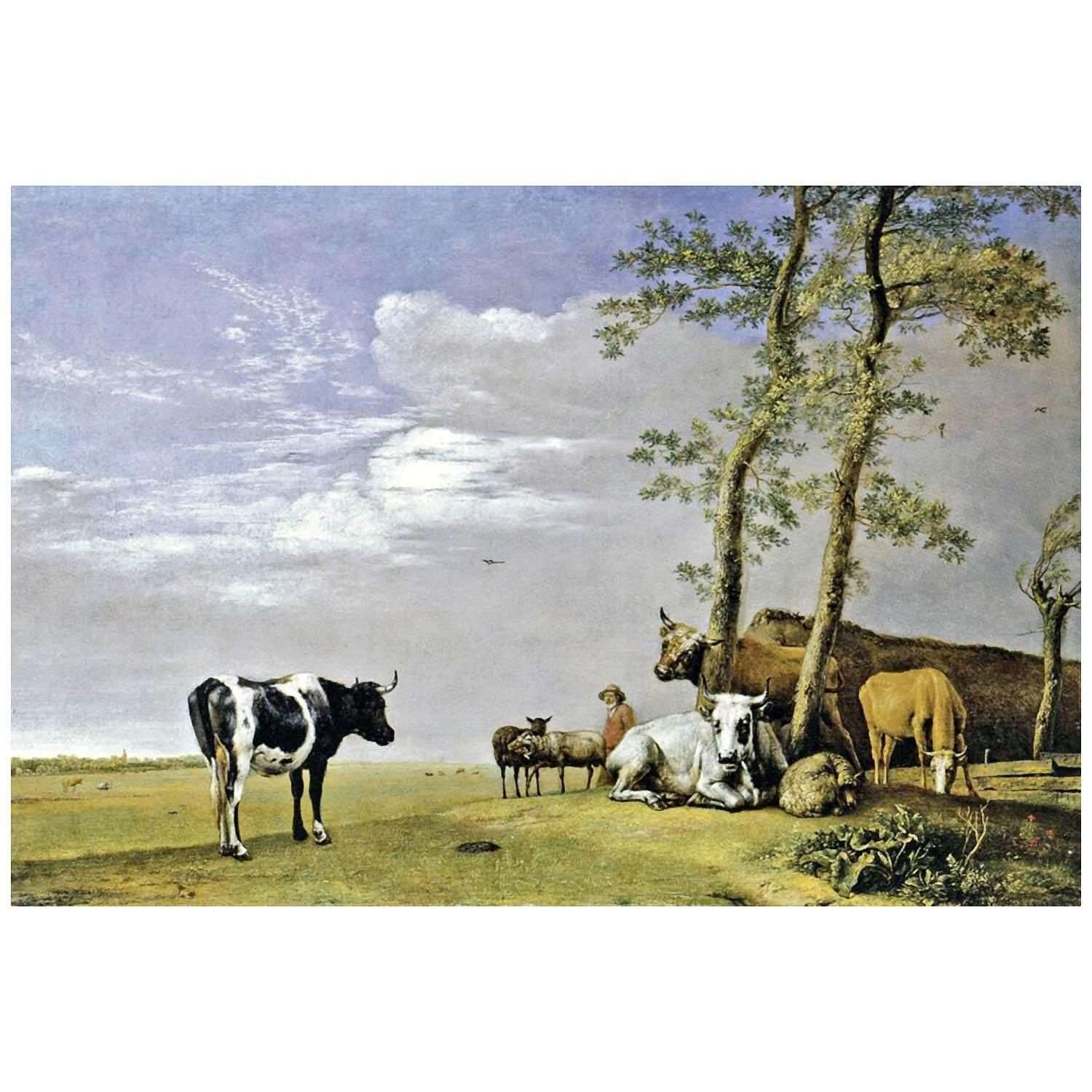  Paulus Potter. A Husbandman with His Herd. 1648. Gemaldegalerie Kassel