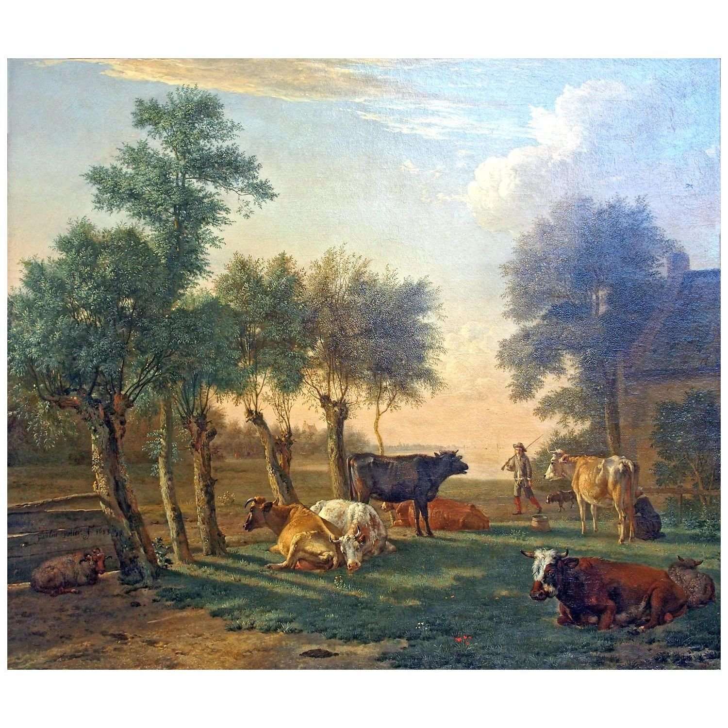  Paulus Potter. Cows in a Meadow near a Farm. 1650. Rijksmuseum Amsterdam