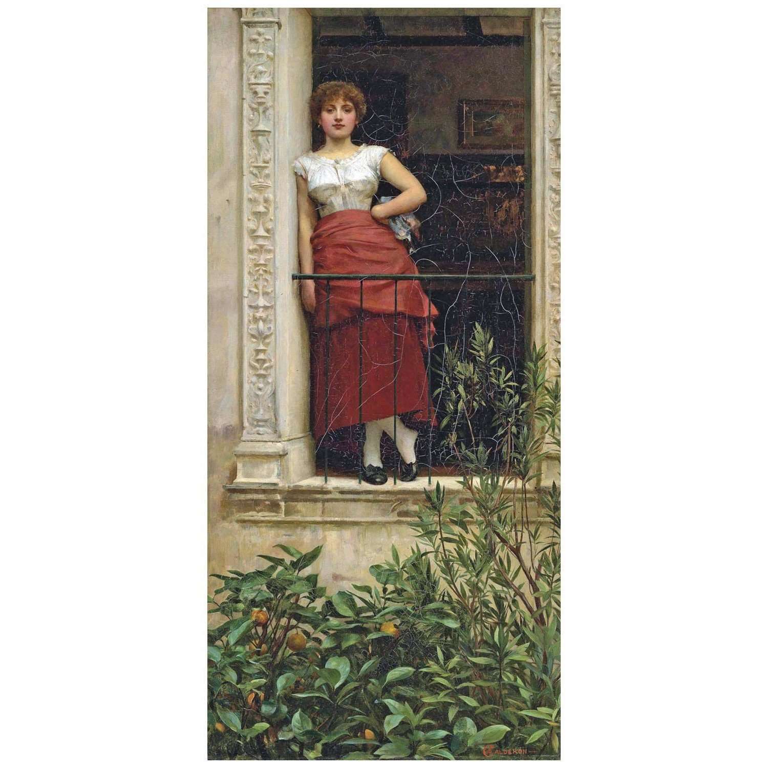 - Philip Calderon. A Rose of Provence. 1860. Private collection