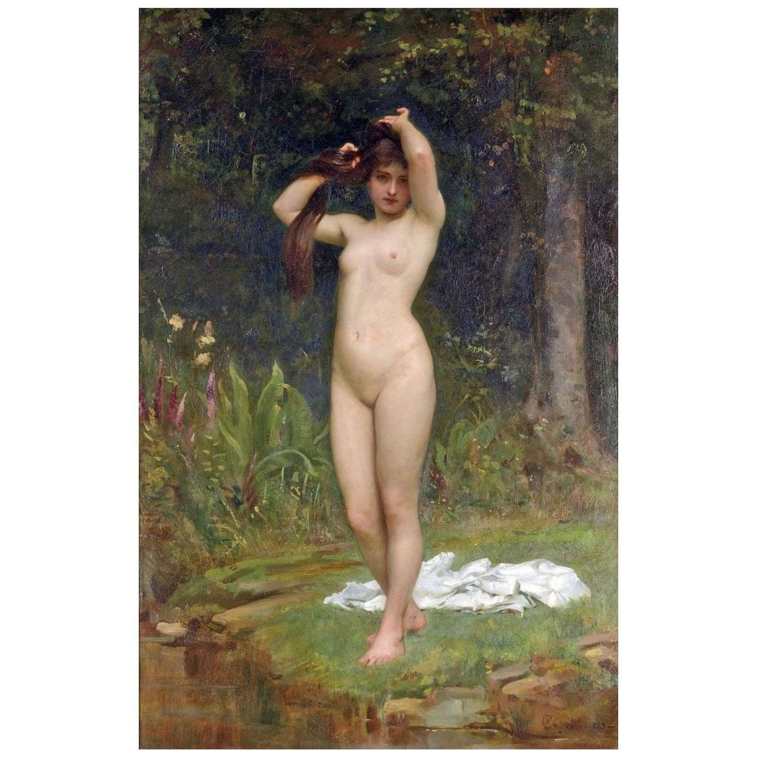 - Philip Calderon. A Woodland Nymph. 1883. Private collection