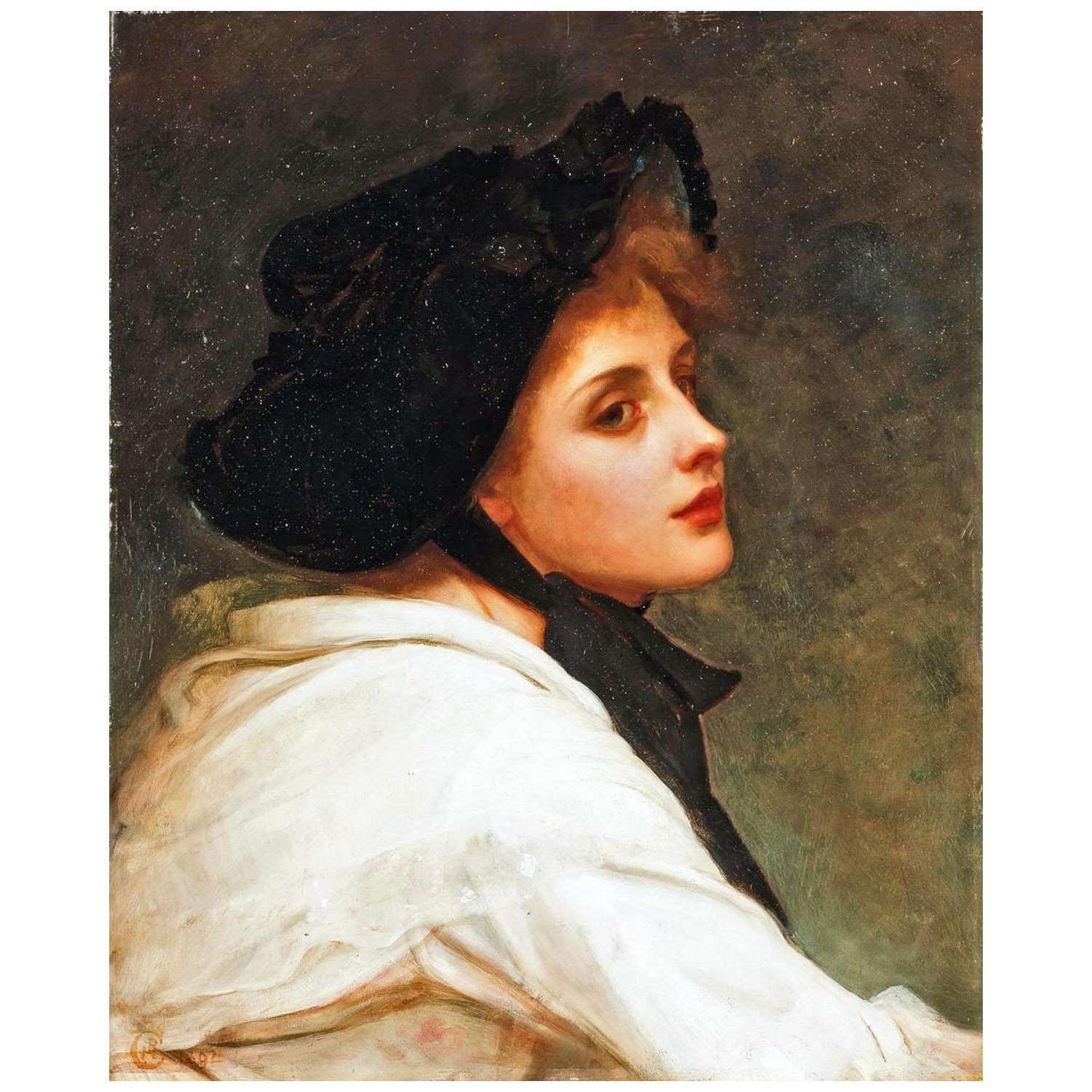 - Philip Calderon. Black Hat. 1892. Private collection