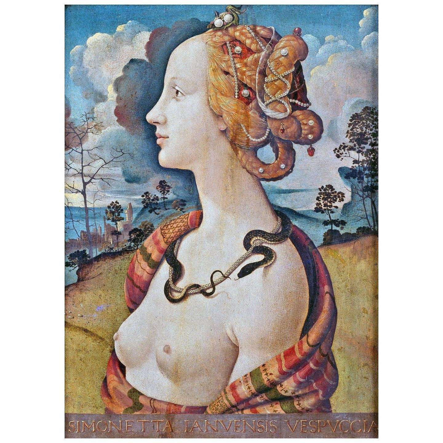   Piero di Cosimo. Simonetta Vespucci come Cleopatra. 1490. Musee Conde, Chantilly