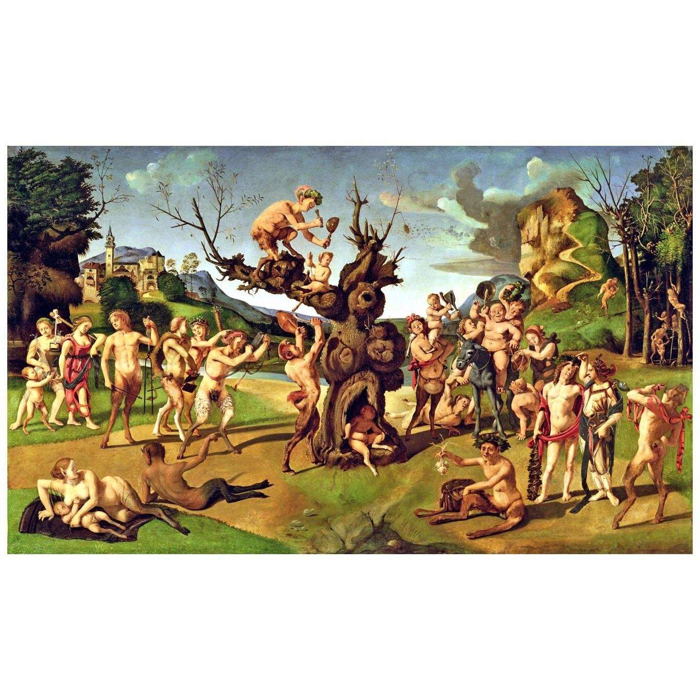   Piero di Cosimo. Bacco scoperto miele. 1499. Worchester Art Museum