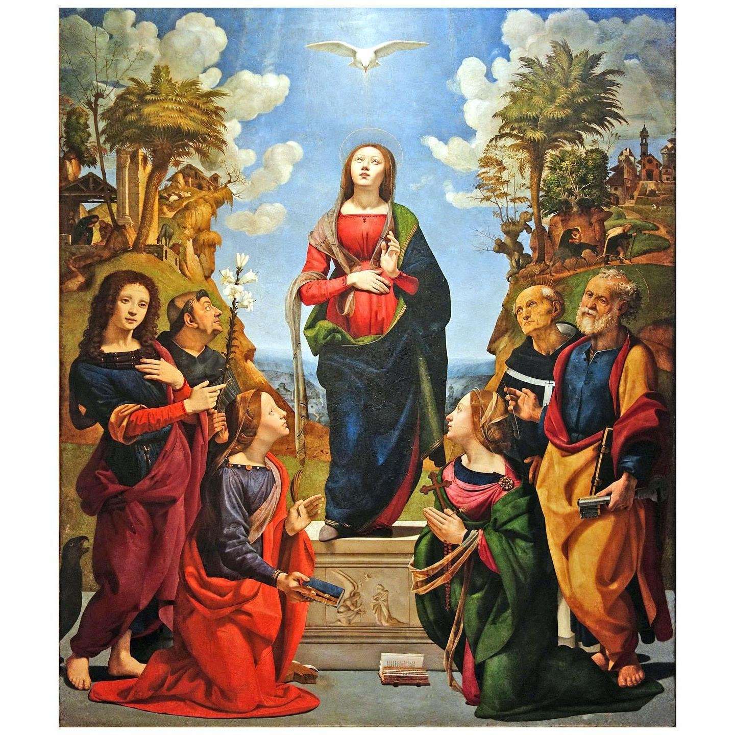   Piero di Cosimo. Incarnazione di Gesu. 1505. Galleria degli Uffizi