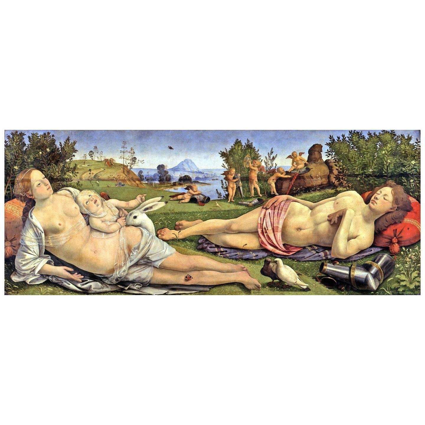   Piero di Cosimo. Venere, Marte e Cupido. 1505. Gemaldegalerie Berlin