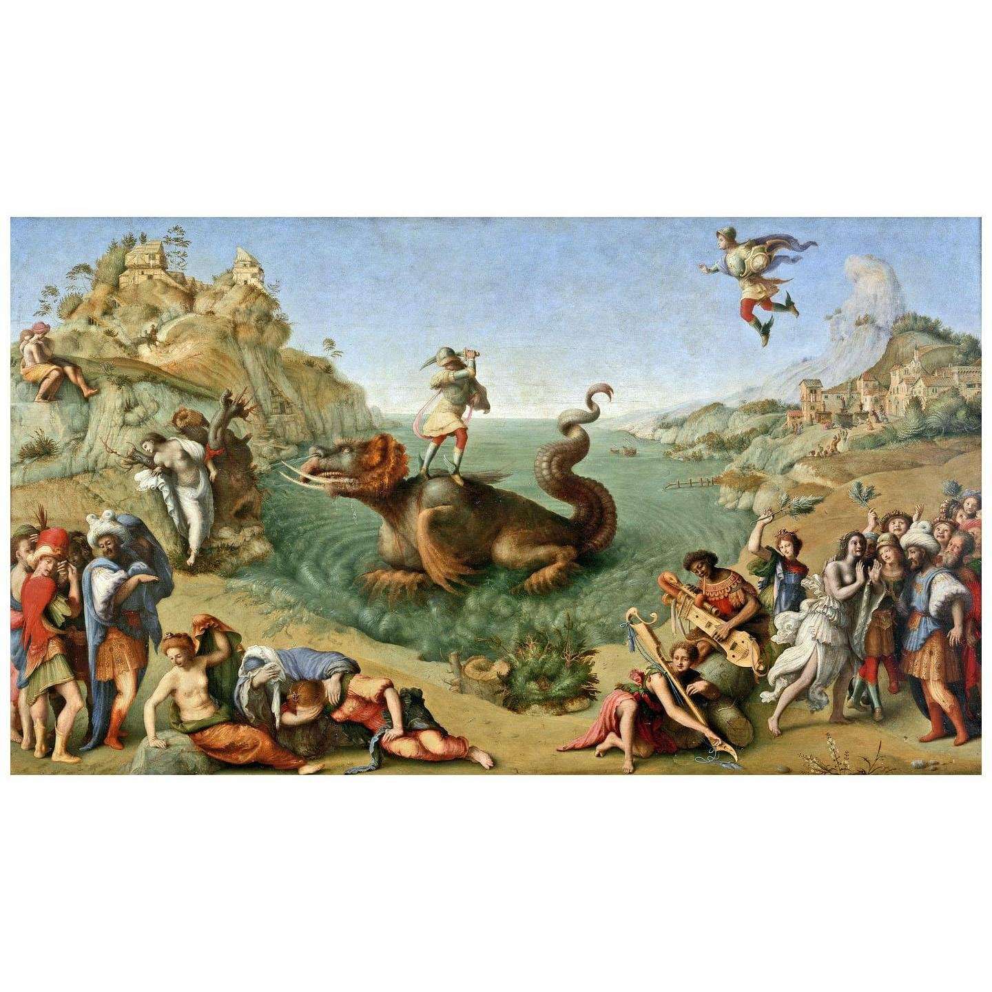   Piero di Cosimo. Liberazione di Andromeda. 1510. Galleria degli Uffizi