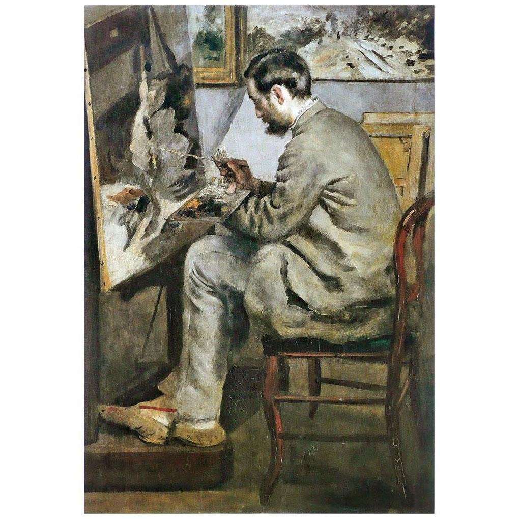   Pierre Auguste Renoir. Frederic Bazille. 1876. Musee Fabre Montpellier