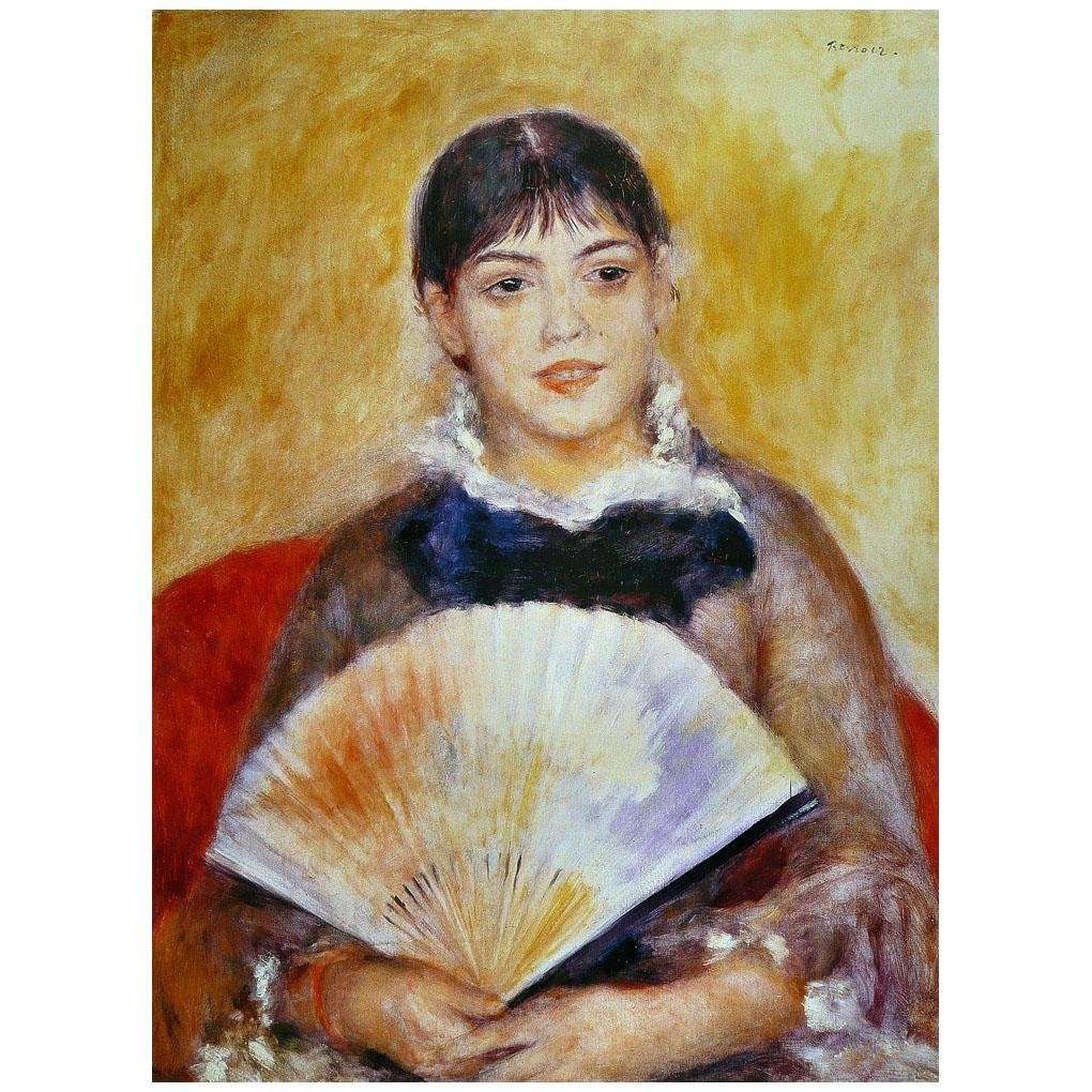   Pierre Auguste Renoir. Femme a leventail. 1882. Hermitage, St-Petersburg