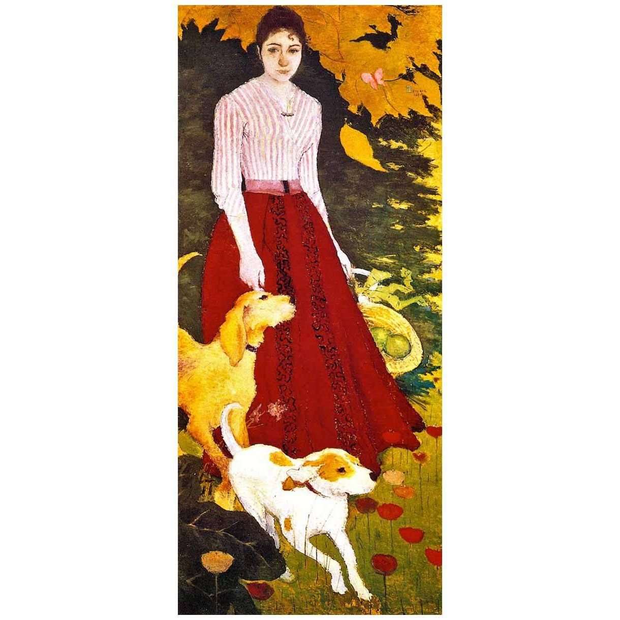  Pierre Bonnard. Andree Bonnard avec ses chiens. 1890. Private collection