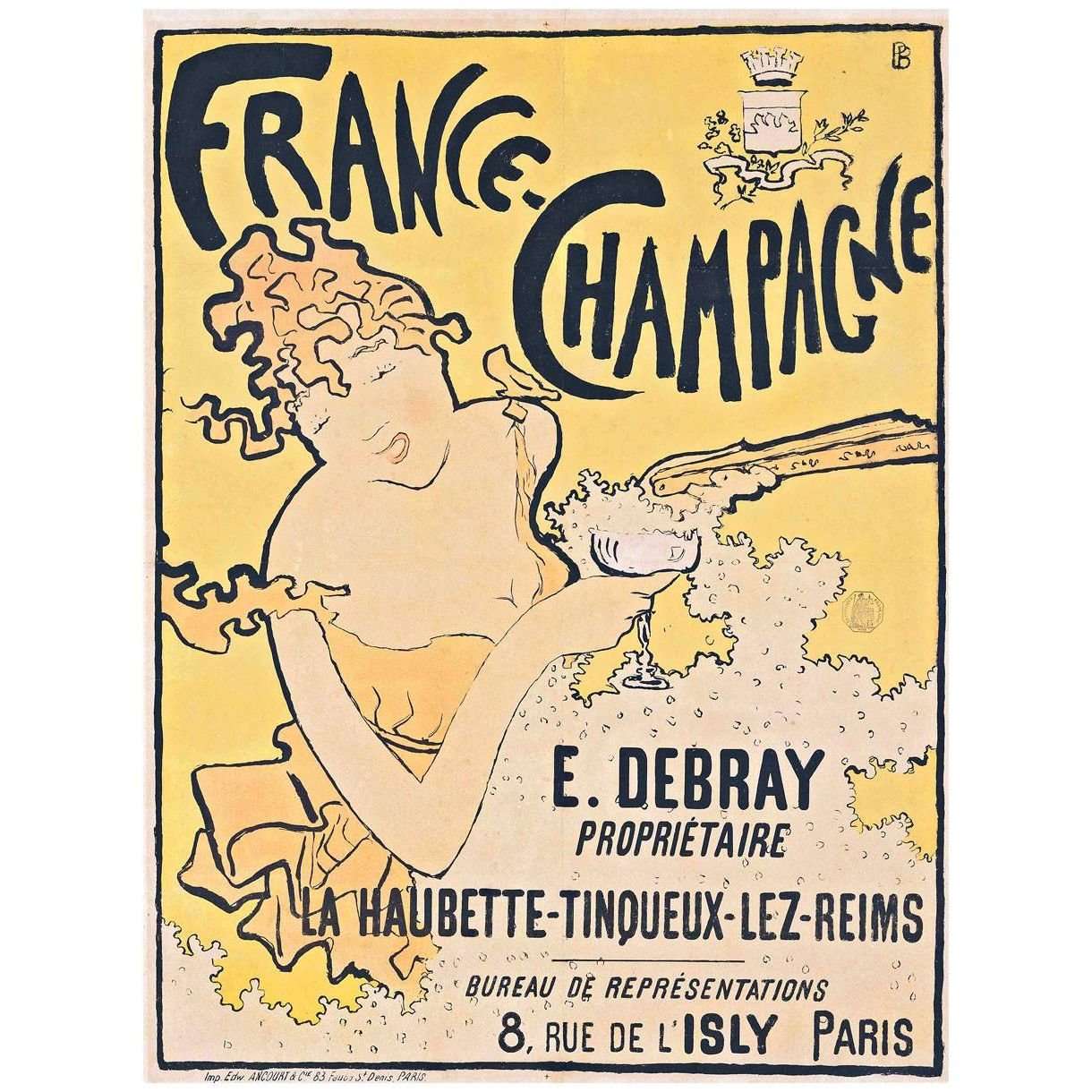  Pierre Bonnard. France-Champagne. 1891. Affiche publicitaire