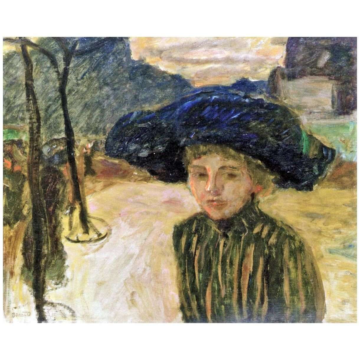  Pierre Bonnard. Femme au chapeau bleu. 1910. Private collection