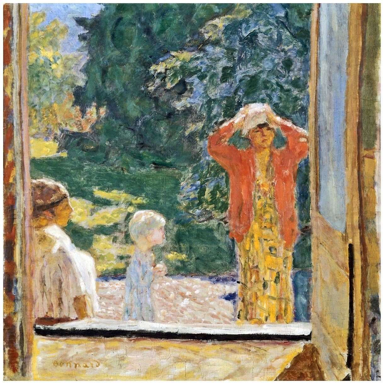  Pierre Bonnard. Devant la fen?tre au Grand Lemps. 1923. MBA Lyon