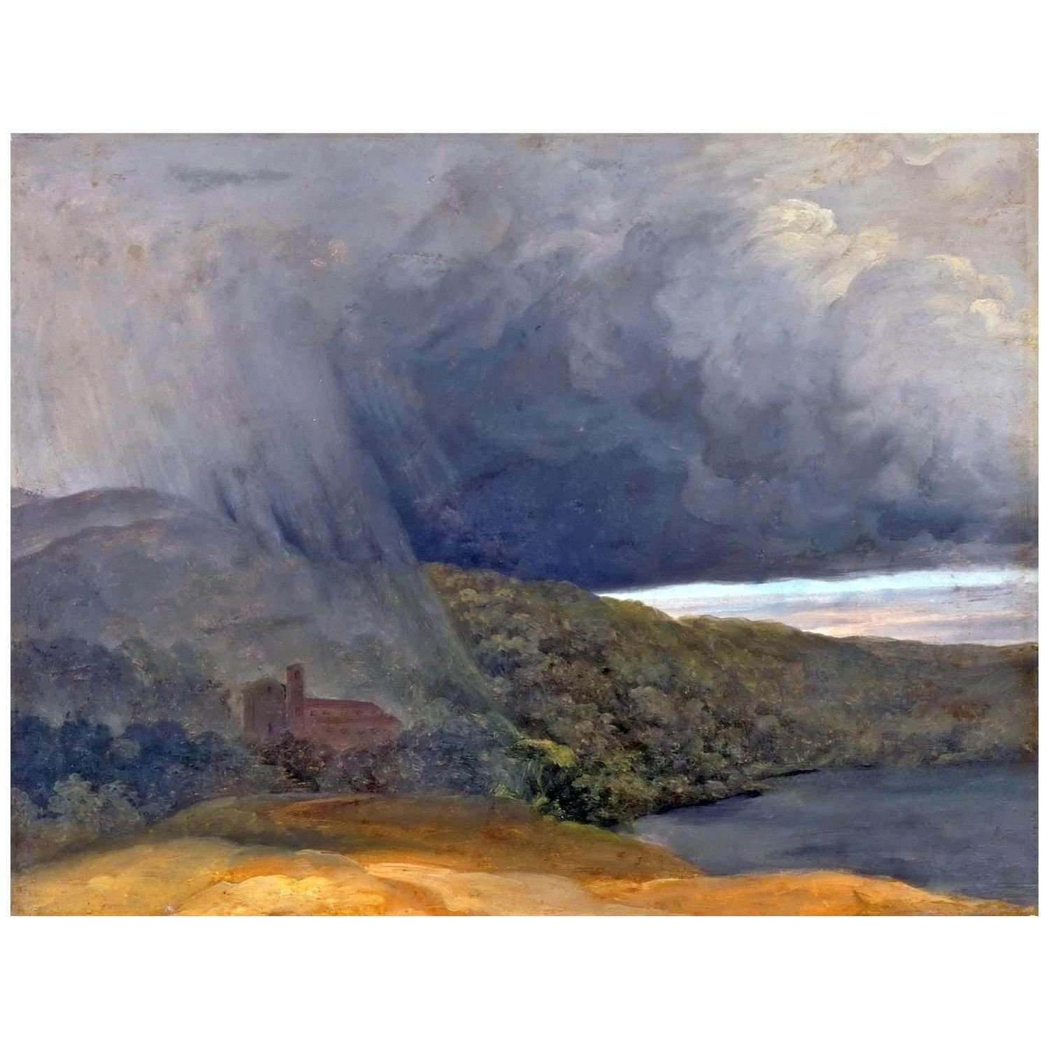 - Pierre-Henri de Valenciennes. Orage au bord dun lac. 1780. Musee du Louvre