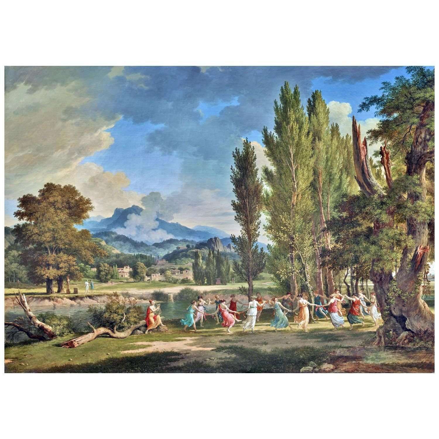- De Valenciennes. La danse autour de l'arbre de mai. 1812. Mus?e des Augustins Toulouse