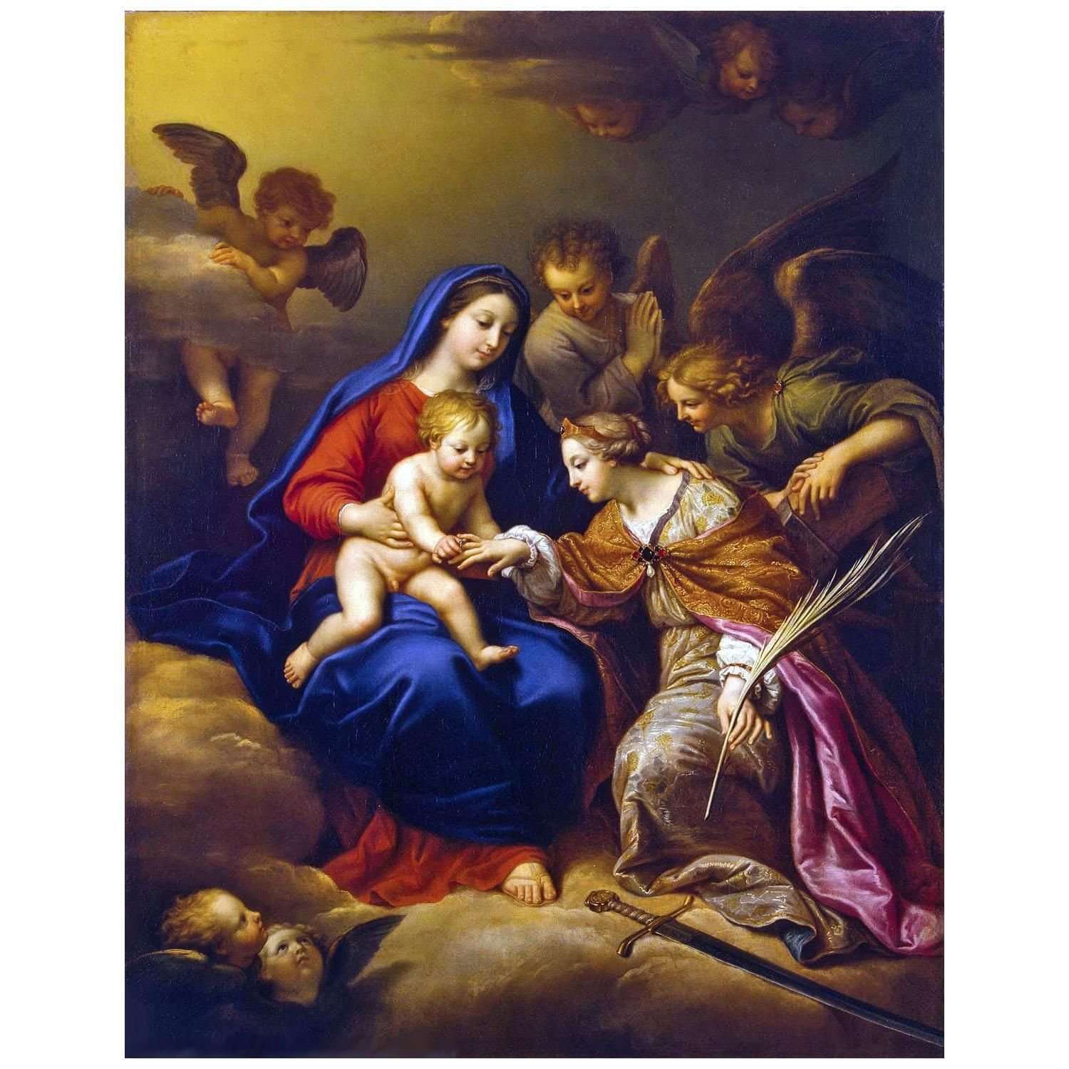  Pierre Mignard. Le mariage de Sainte Catherine. 1669. Hermitage Museum