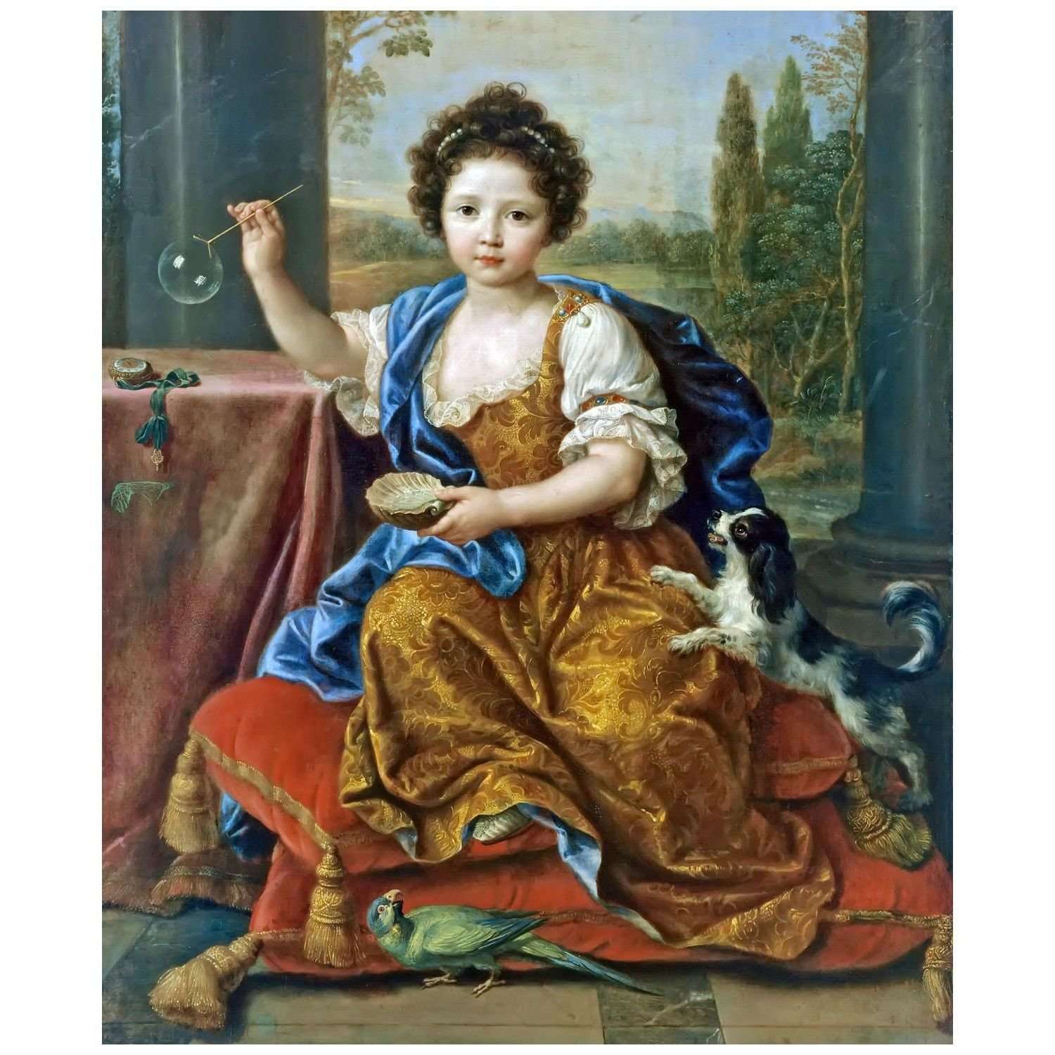  Pierre Mignard. Les bulles de savon. Mademoiselle de Tours. 1674. Ch?teau de Versailles