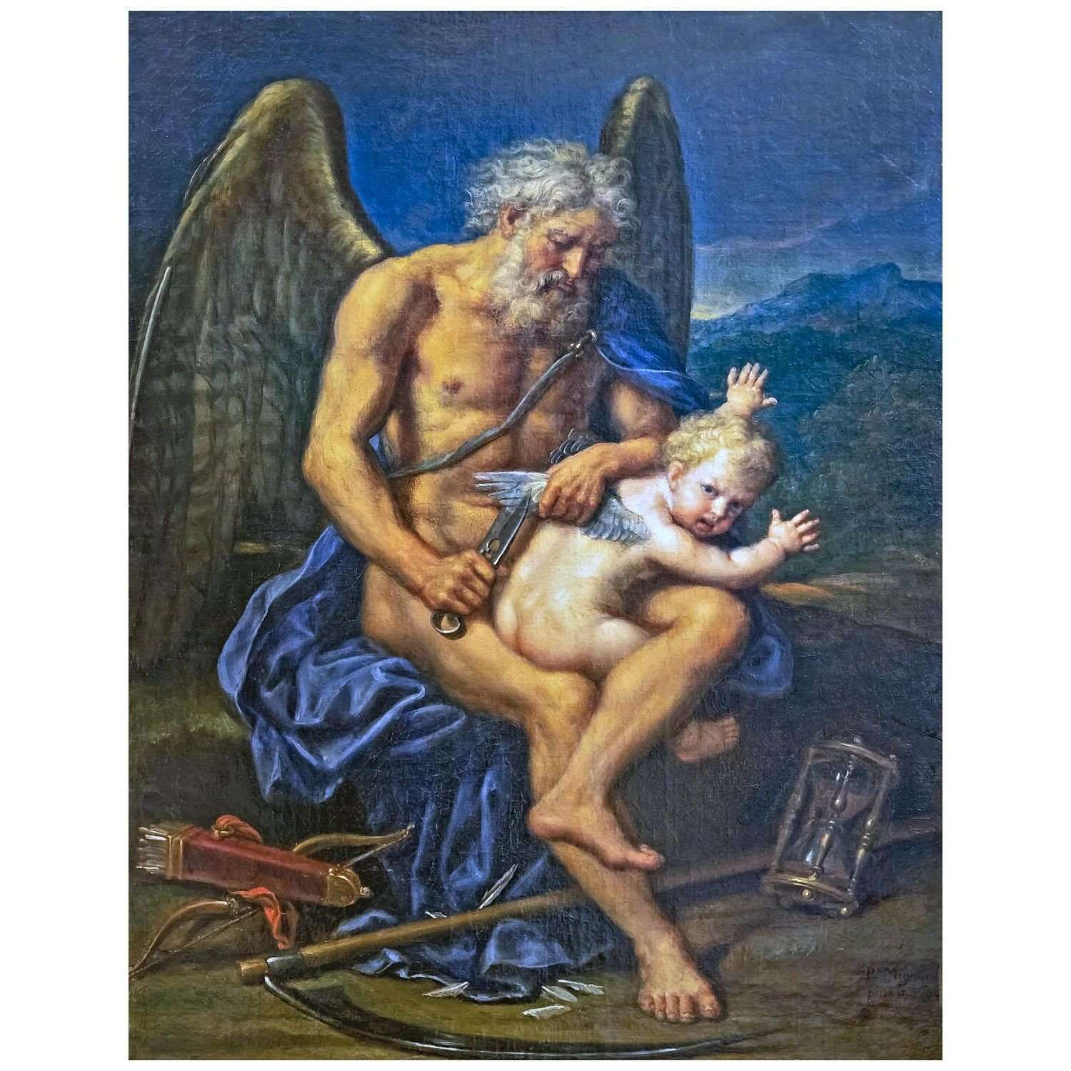  Pierre Mignard. Le Temps coupant les ailes de l'Amour. 1694. Musee Bemeberg Toulouse